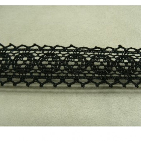 DENTELLE ELASTIQUE COTON noire 3 cm
