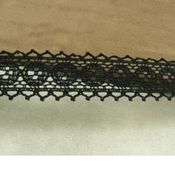 DENTELLE ELASTIQUE COTON noire 3 cm