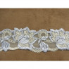 DENTELLE DE CALAIS STRETCH bleu ciel et blanche 5 cm