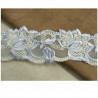DENTELLE DE CALAIS STRETCH bleu ciel et blanche 5 cm
