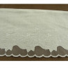 DENTELLE DE CALAIS blanche 14 cm hauteur de broderie 7 cm brodée sur jersey coton