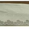 DENTELLE DE CALAIS blanche 14 cm hauteur de broderie 7 cm brodée sur jersey coton