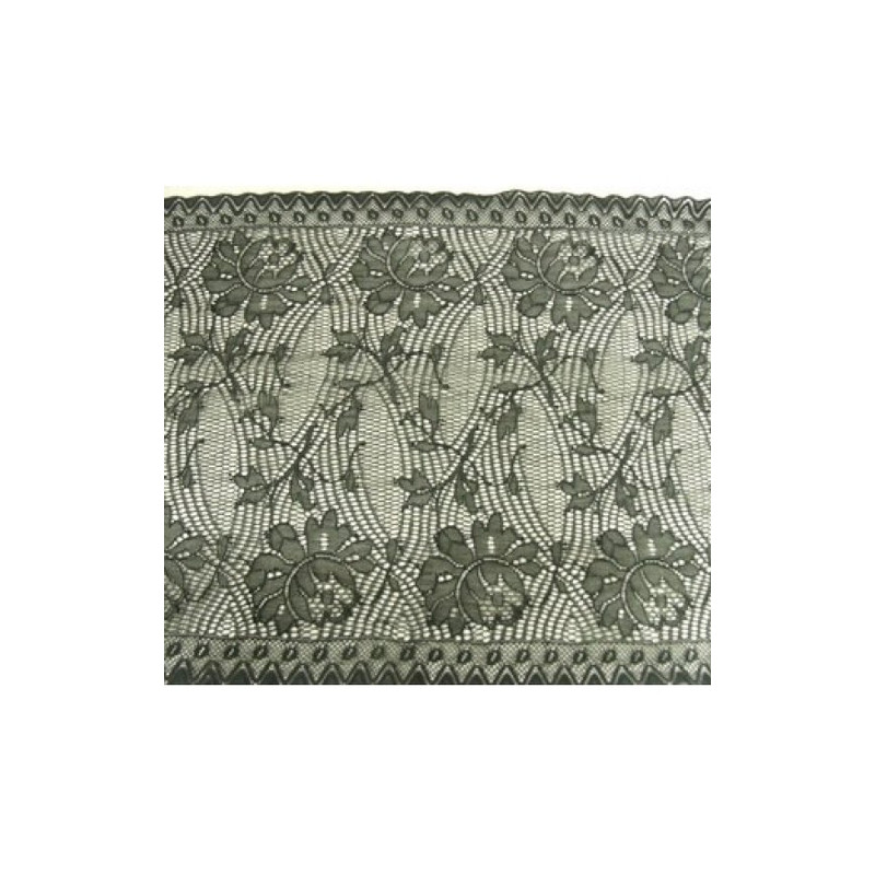 DENTELLE DE CALAIS stretch noire 24 cm