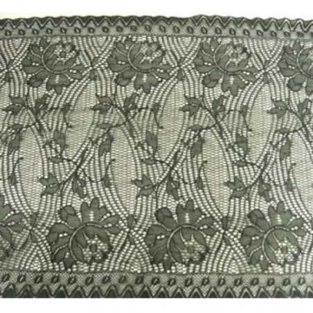 DENTELLE DE CALAIS stretch noire 24 cm