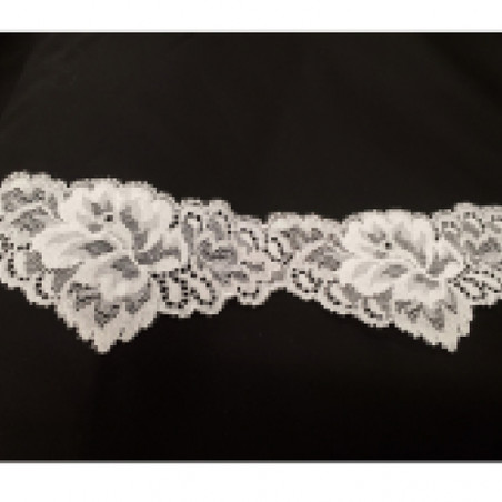 Dentelle de Calais Jacquard Blanche 8 cm