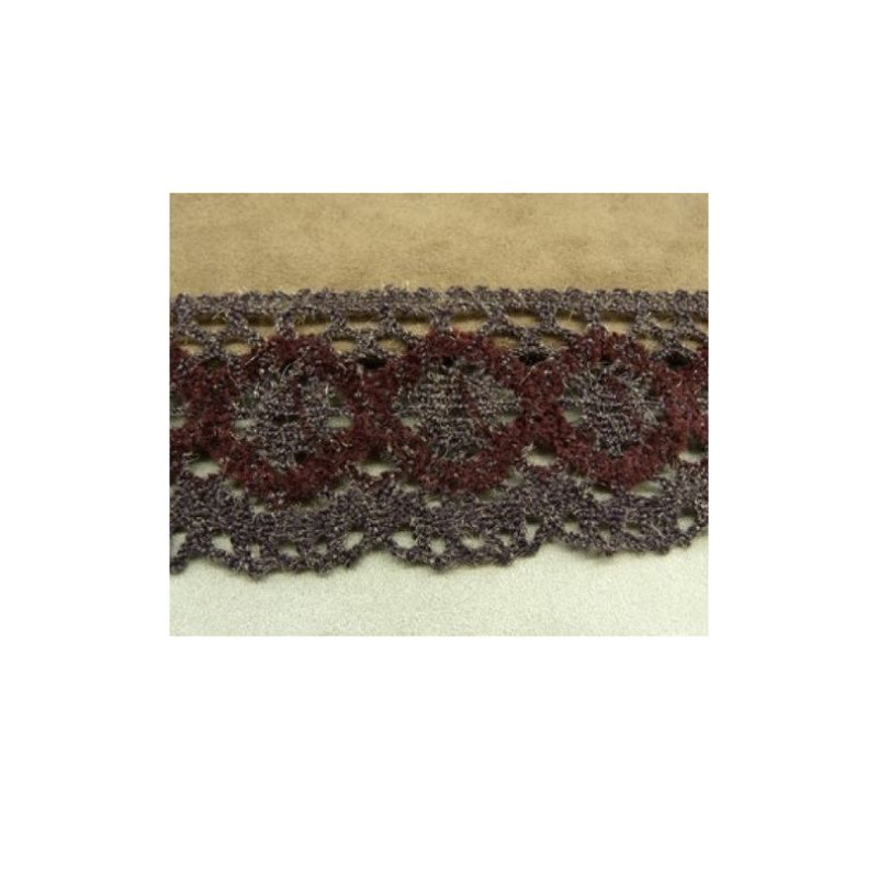 dentelle de calais jacquard bleu  3.5 cm