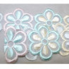 dentelle de calais jacquard bleu  3.5 cm