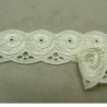 dentelle de calais bicolore naturel gris perle 5 cm