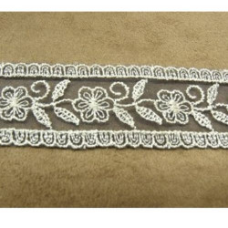 dentelle de calais parme 5.5 cm