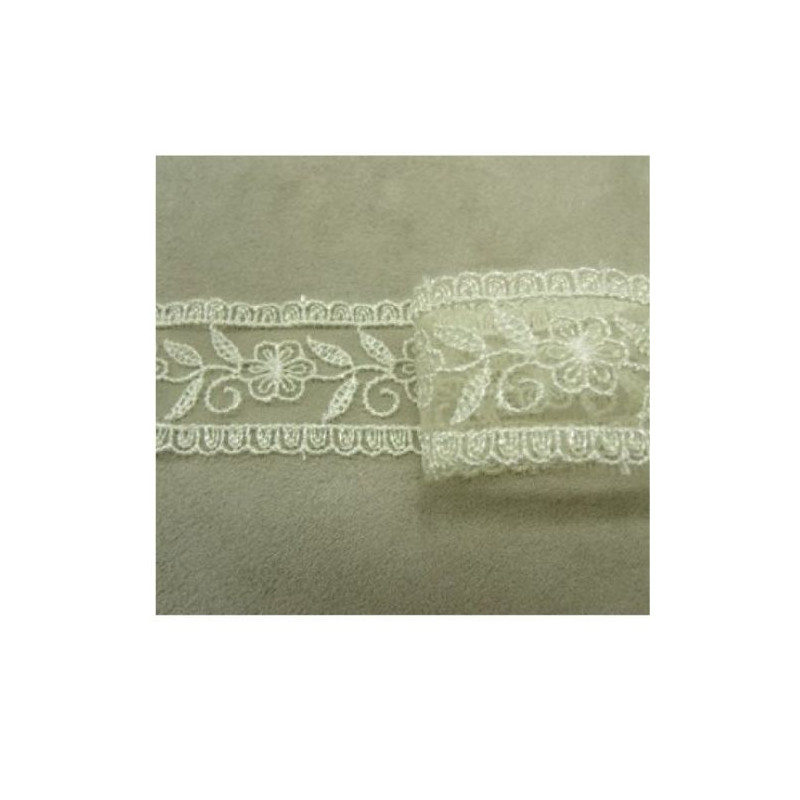 dentelle de calais naturel blanc cassé 4 cm