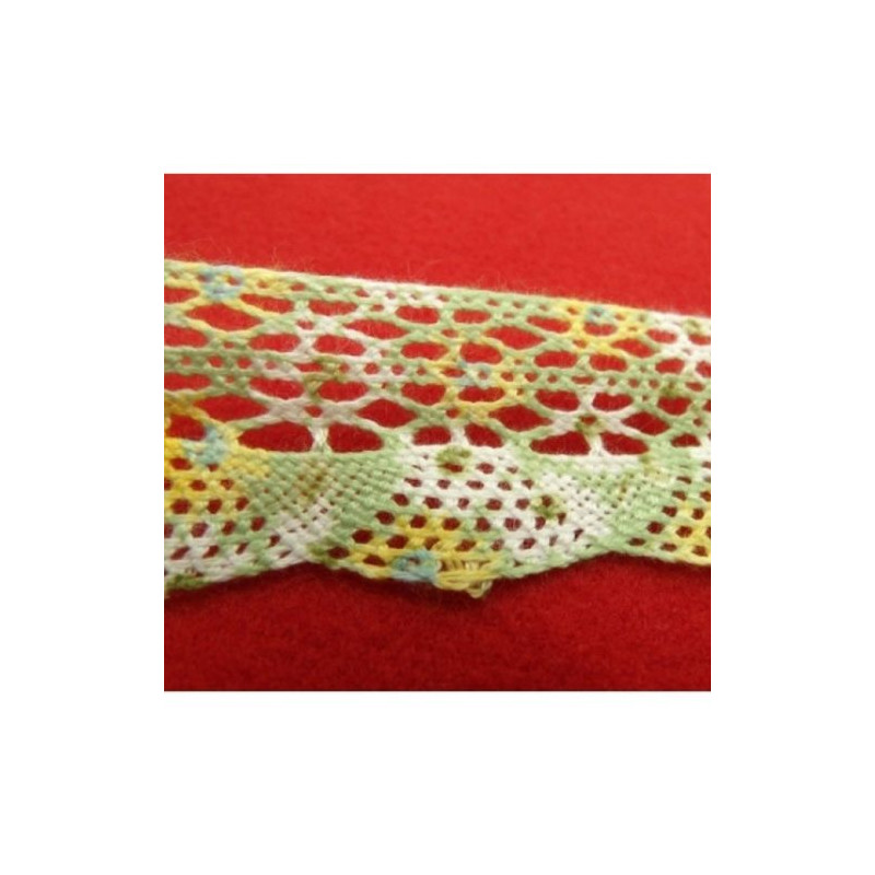 dentelle de calais rose saumoné 5 cm