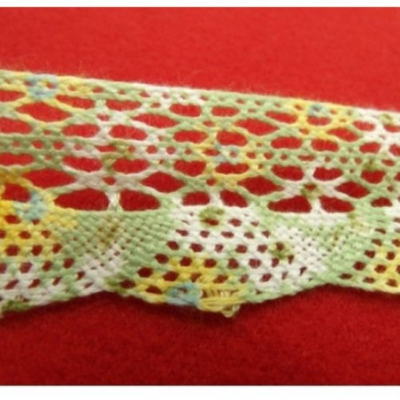 dentelle de calais rose saumoné 5 cm
