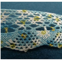 dentelle de calais rose saumoné 5 cm