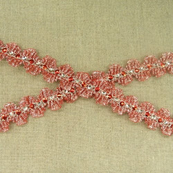 dentelle de calais rose poudré 3cm