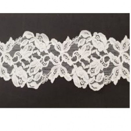 dentelle de calais leavers blanche  6,5 cm