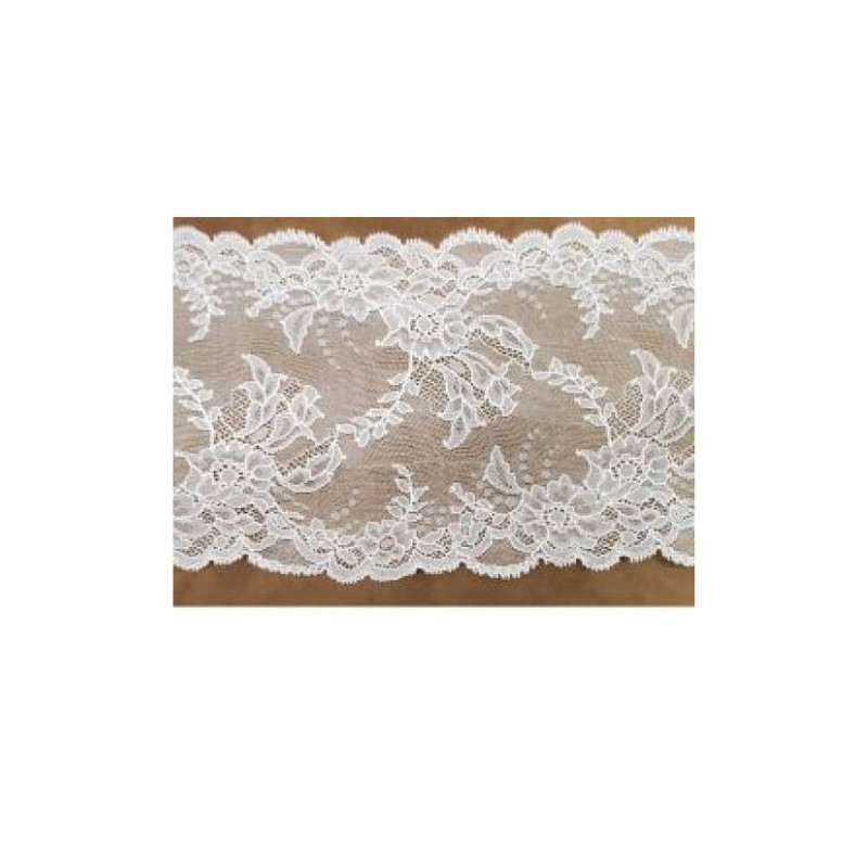 dentelle de calais noire lurex or 5 cm