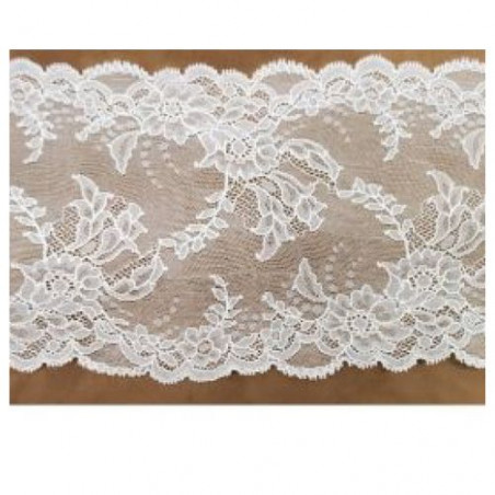 dentelle de calais noire lurex or 5 cm