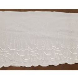 dentelle de calais blanche 19 cm