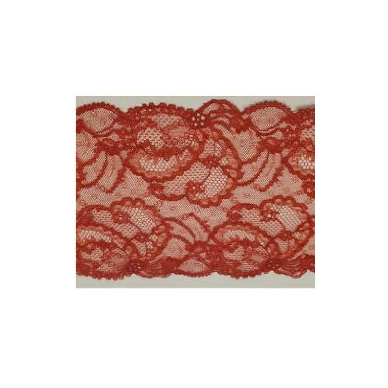 Nouvelle dentelle de calais bordeaux /oranger 16 cm