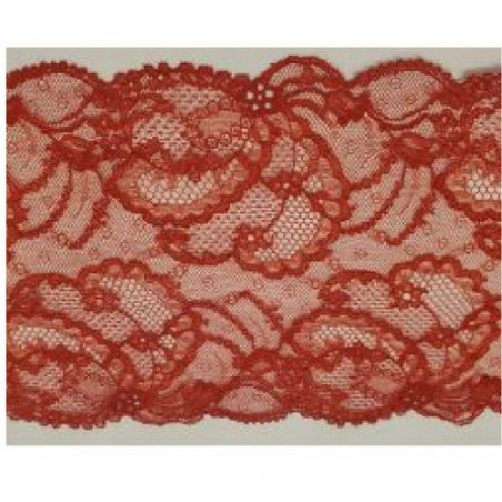 Nouvelle dentelle de calais bordeaux /oranger 16 cm