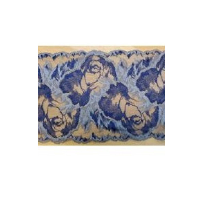 dentelle de calais jacquard noire 17 cm