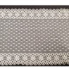 Dentelle de calais blanche stretch plumetis centrale et bordure dentelé 18 cm
