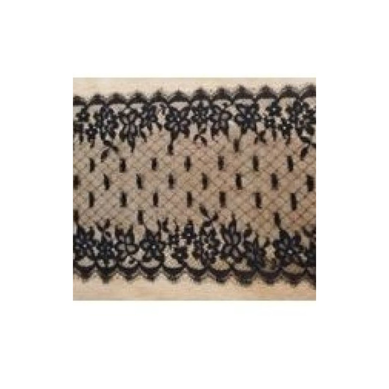 dentelle /broderie de calais bleu 15 cm