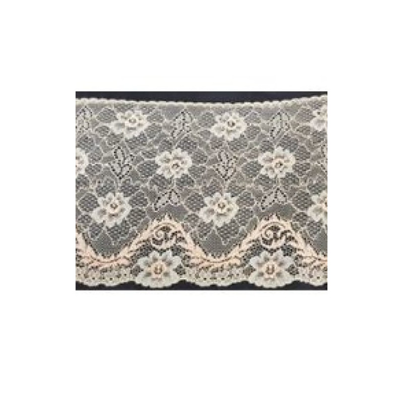 dentelle de calais leavers gris bleuté 25 cm