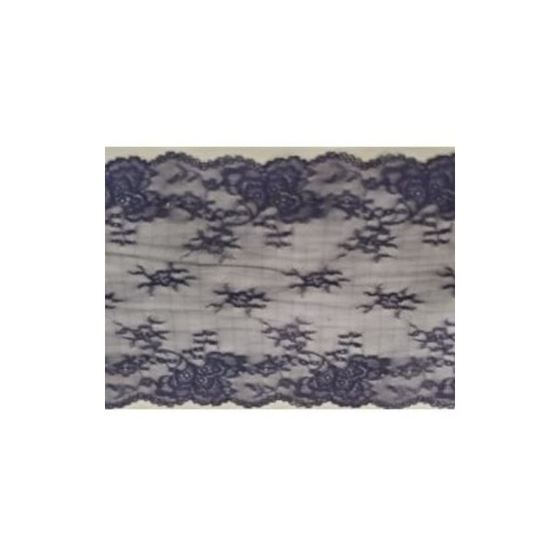 dentelle de calais blanche stretch plumetis centrale et bordure dentelé 18 cm