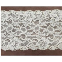 dentelle de calais textronik noir & peche blossom 17 cm