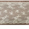 dentelle de calais naturel shabby chic pink lurex surbrodée finement or 16.5 cm