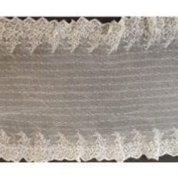 dentelle de calais leavers preforme /ivoire 20 cm