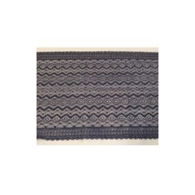 dentelle de calais jacquard tronic noire 15 cm