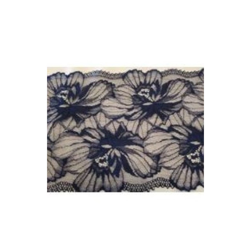 dentelle de calais leavers charbon 25 cm