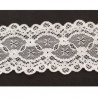 Dentelle de calais jacquard surbrodée blanche 8 cm