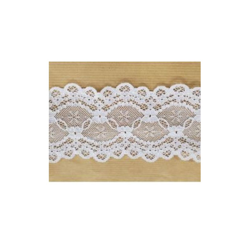 dentelle de calais rose poudré  22 cm