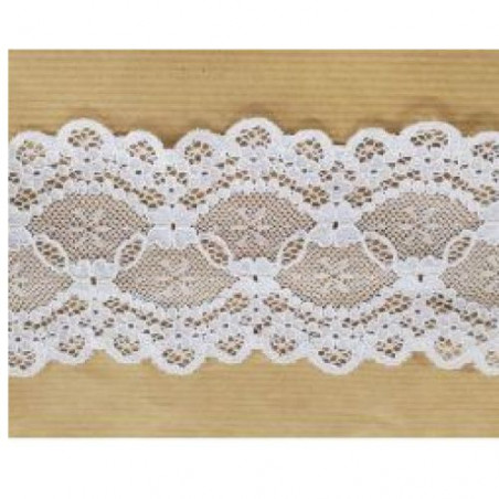 dentelle de calais rose poudré  22 cm