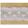 Dentelle de calais jacquard surbrodée blanche 8 cm