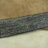 Ruban Paillette Scintillante Stretch Base Noir  Argent 60 mm