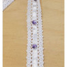 Ruban Brodé Entrelacé Satin avec Strass 20 mm