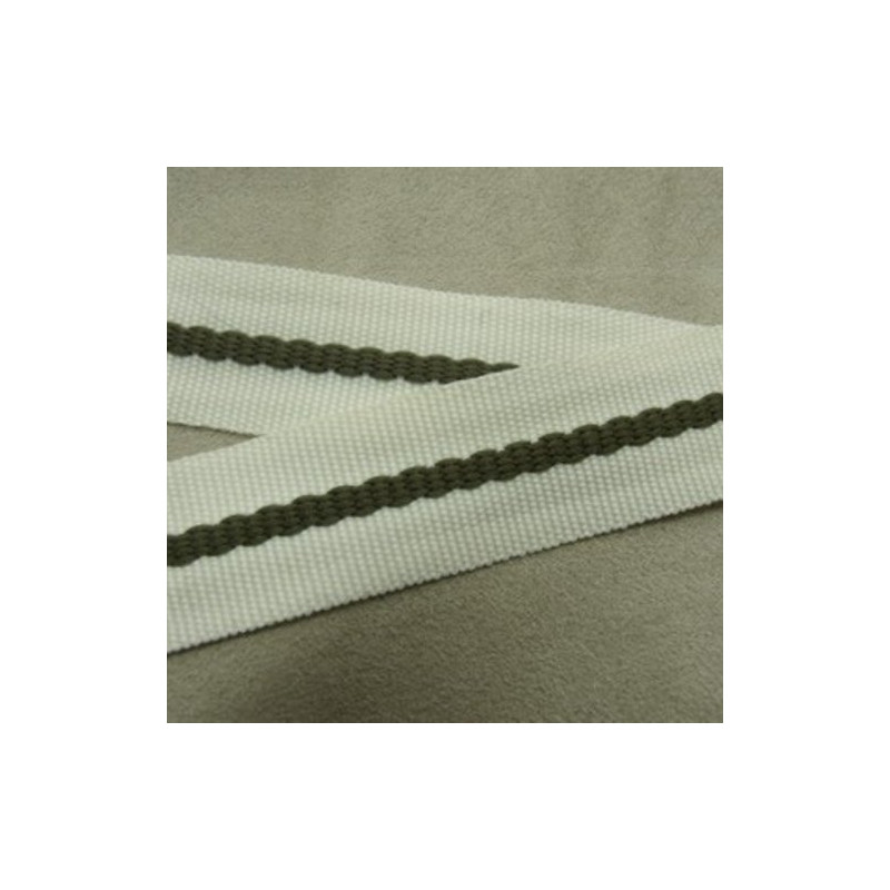 Déstockage Sangle Polyester Lanière Vert Kaki sur Fond Blanc 20 mm – Au mètre, lot 5 m ou 20 m