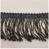 Ruban Frange Noir avec Lurex Or  45 mm