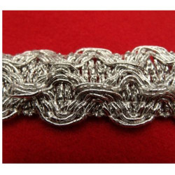 Ruban Pailleté Argent  25 mm