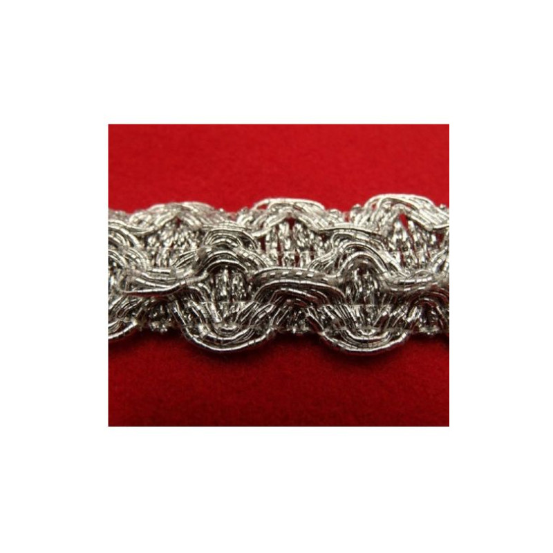 Ruban Pailleté Argent  25 mm