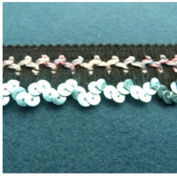 Ruban Pailleté Noir 28 mm