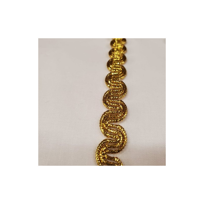 Galon Pailleté De 15 mm En Lurex Doré