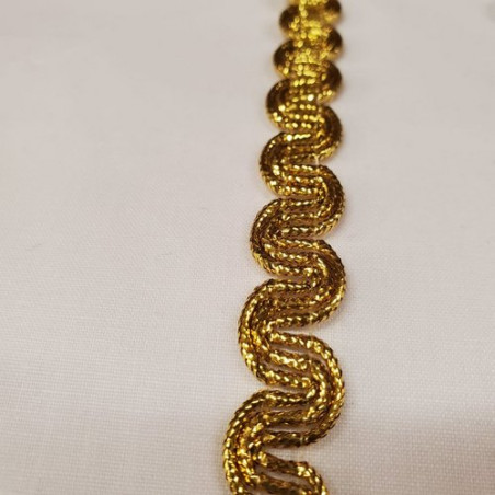 Galon Pailleté De 15 mm En Lurex Doré