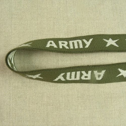 Ruban Elastique Motif Militaire * *ARMY * * 30 mm
