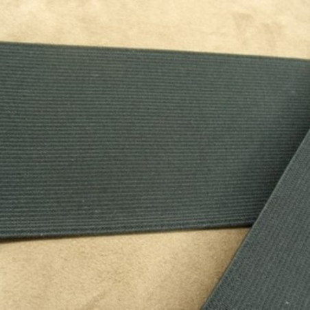 RUBAN ELASTIQUE FERME ELASTHANNE NOIR 8 cm