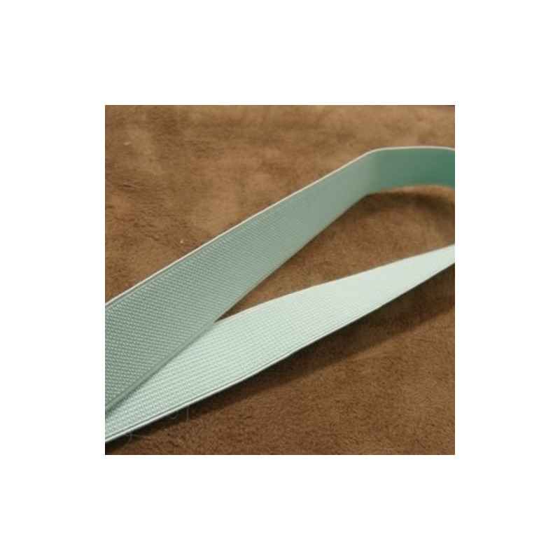 RUBAN ELASTIQUE  POLYESTER &LATEX BLEU TURQUOISE 17 mm